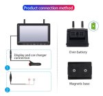 Couvací set na baterii 6700mAh - WiFi AHD HD 720P kamera s magnetem + 8IR LED a 7" HD monitor