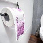 Toaletný papier 500 Euro – rolka so vzorom bankoviek 500€