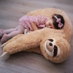 Polštář lenochod XXL – polštář plyšový extra velký 90 cm