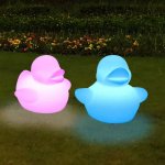 LED kačka plastová 23x29cm s RGB farbami plávajúca + krytie IP65 a diaľkový ovládač