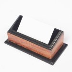 Podložky na stůl – elegantní kancelářský set 8 ks (ořech + černá kůže)