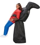 Kostým smrtka nafukovací – halloweenský oblek smrtka s ventilátorem