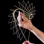 Hlavolam z kovu spinner kinetický – hlavolam Square Wave kovová dekorace