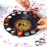 Alkoholová hra Ruleta Deluxe – set s 15 skleničkami a 2 kuličkami