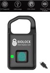 Inteligentný zámok na odtlačok prsta – vodotesný biometrický dverový zámok + USB nabíjanie