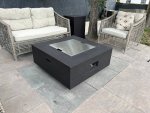 Plynové ohniště do zahrady betonové vnější stylové - OLYMP 91x91cm černý