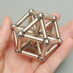 Tyčinky s guličkami magnetické NeoCube strieborno-zlaté