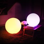 Solarna gula do zahrady 40cm - IP44 lampa s 8 LED farbami a 1200 mAh Liion + solárny panel