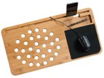 Podložka pod notebook bambusová – pracovní podložka se stojanem na mobil