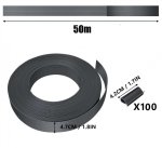 Ohebné stínící PVC lamely na plot - Protipohladovy plotové vyplně šířka 4,7cmx50m