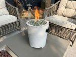 Betónový bio krb na propán bombu - plynový ohrievač a žiarič - RENU (43x25cm)