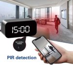 Wekker spioncamera 4K met WiFi / P2P voor mobiel (iOS/Android) + IR