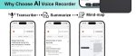Smart audio AI záznamník hlasu ultratenký - prepis textu + prekladač s podporou 100+ jazykov + 64GB pamäť