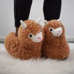 Pantofle na doma lama Alpaka – dámské pantofle univerzální velikost 36-41