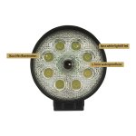 Vodotesná cúvacia kamera s uhlom záberu 120° a pracovným osvetlením 8x LED s dosvitom do 50 m