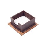 Kancelářský set na pracovní stůl luxusní 11 ks - 100% ruční výroba (hnědé dřevo + kůže)