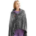 Elektrická vyhřívaná deka – hřejivé poncho se 3 úrovněmi teploty až do 60 °C
