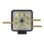 Vodotesné cúvacie kamery s uhlom záberu 120° a pracovným osvetlením 8x LED s výkonom 1154 lm