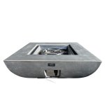 Prenosné ohnisko - exterierové plynové ohnisko na propan/butan - LUXUNO 86x86 cm šedý