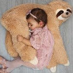 Polštář lenochod XXL – polštář plyšový extra velký 90 cm