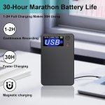 Smart audio AI záznamník hlasu ultratenký - prepis textu + prekladač s podporou 100+ jazykov + 64GB pamäť