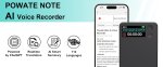 Smart audio AI záznamník hlasu ultratenký - prepis textu + prekladač s podporou 100+ jazykov + 64GB pamäť