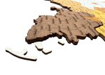 3D dřevěná nástěnná mapa Německa s vyznačenými městy 80×60 cm