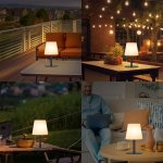 Stolová LED lampa na Li-on batériu vodeodolná s IP44 krytím aj do exteriéru