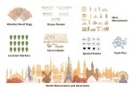 Velká 4D mapa světa 300x150cm – dřevěný obraz mapa světa ze dřeva ORIGINAL