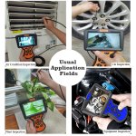 Endoskop HD Inšpekčná kamera s auto zaostrovaním + 5" displej + 9mm kamera s LED s IP68