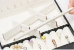 Šperkovnica organizér so zámkom – box na šperky pre ženy a dievčatá 23 x 17,5 x 8,5 cm