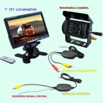 Безжична камера за заден ход с 15 IR LED + LCD 7"