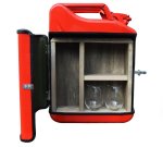 Minibar ve tvaru kanystru červený – kanystr na gin, 20 l úložný bar