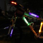 SuperFlare LED svetlá na bicykel – modrá