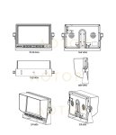Sistema de estacionamento de 4 câmeras WiFi + monitor WiFi LED de 7"