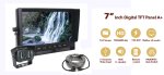 סט חניה לרכב AHD - צג LCD בגודל 7 אינץ' ומצלמה עם 18 נוריות IR
