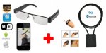 SPY KIT - FULL HD WiFi kamera u naočalama + špijunska slušalica