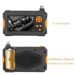 Endoscope camera with 8xLED, 4,3" display and 5m cable