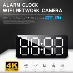 Скрита камера 4K P2P/Wi-Fi в будилник + IR LED + 140° ъгъл