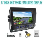 Monitor auto hibrid cu 2 canale inversare de 5" AHD/CVBS