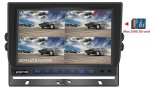 Monitor auto de 7" pentru 4 camere de marșarier AHD/CVBS + ÎNREGISTRARE