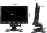 Monitor de coche Wi-Fi mirror link de 7 pulgadas VGA/HDMI/2xAV