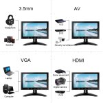 Monitor WiFi 10" Mirror link - Conexión HDMI, VGA, AV
