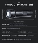 Fotocamera torcia FULL HD con IPX6 + luce LED + bussola