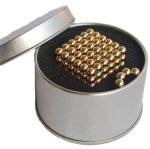 Kuličky z neodymu proti stresu - magnetické kuličky ve zlaté barvě 5 mm - 216 kuliček
