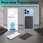 Smart audio AI záznamník hlasu ultratenký - prepis textu + prekladač s podporou 100+ jazykov + 64GB pamäť
