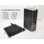 Motilec GSM WiFi signala 4G / 3G / 2G / 5G - blokator mobilnih telefonov 12 anten