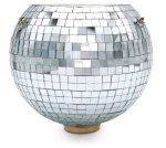 Zrkadlový disco kvetináč – závesná disco guľa v kvetináči s priemerom 20 cm