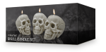 Sviečky lebka – set sviečok na Halloween v tvare lepky voskový 3 ks
