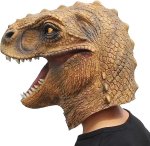 Maska na obličej a hlavu dinosaurus T-Rex – silikonová maska dinosaura na Halloween